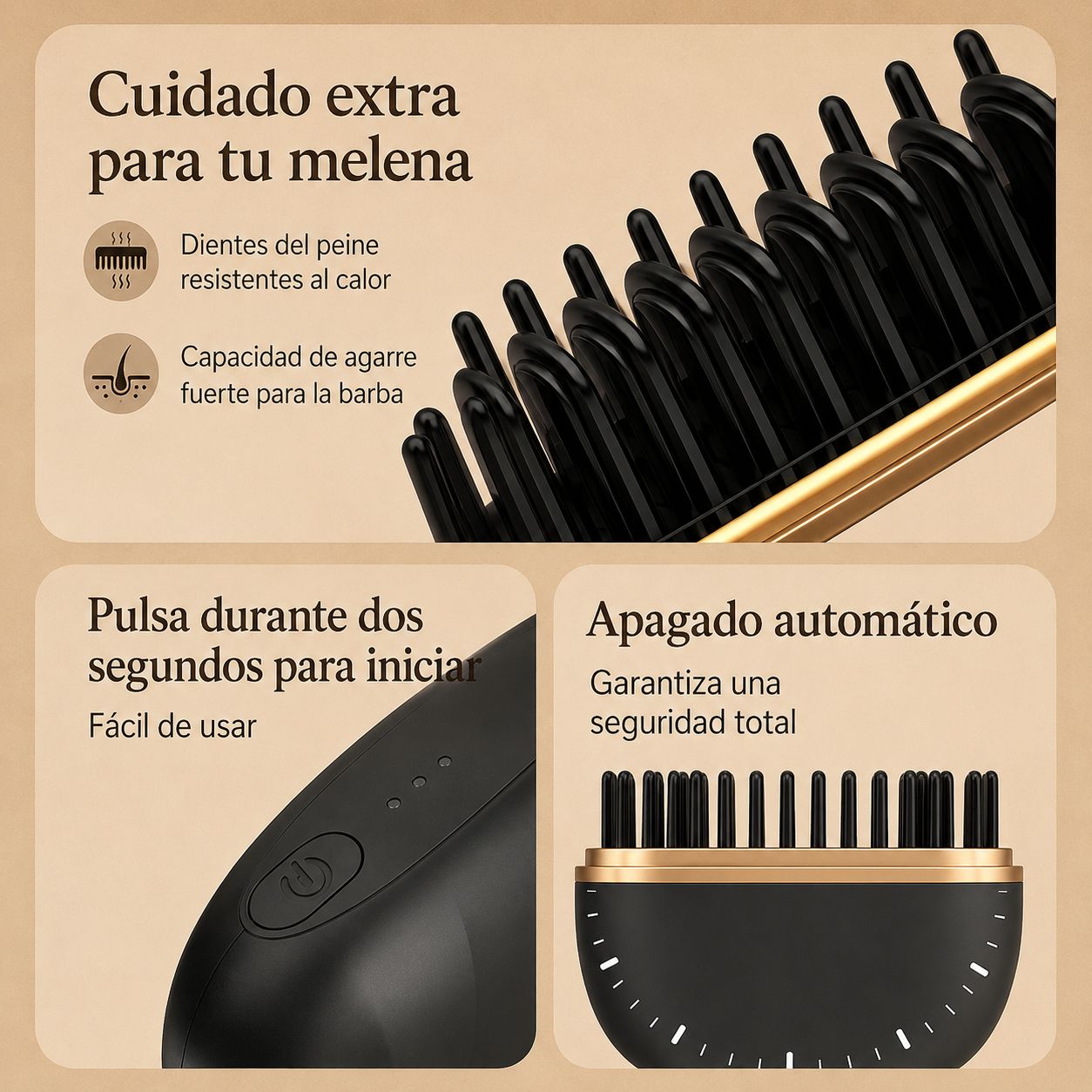 Cepillo alisador portátil para un cabello liso en minutos